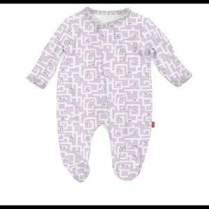 Magnetic Onesie-Hedgehog Print-Newborn